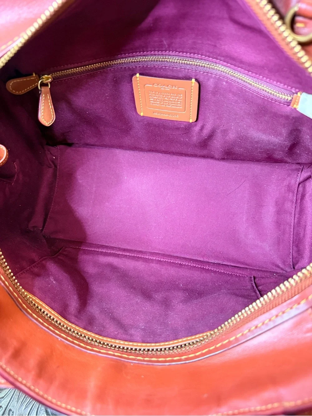 Coach Dreamer Brown Signature Canvas Satchel with Saddle Leather Trim